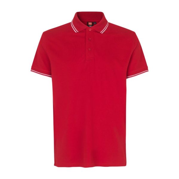 CONTRAST POLO SHIRT STRETCH RED