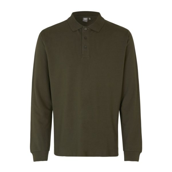 POLO SHIRT STRETCH LONG-SLEEVED OLIVE