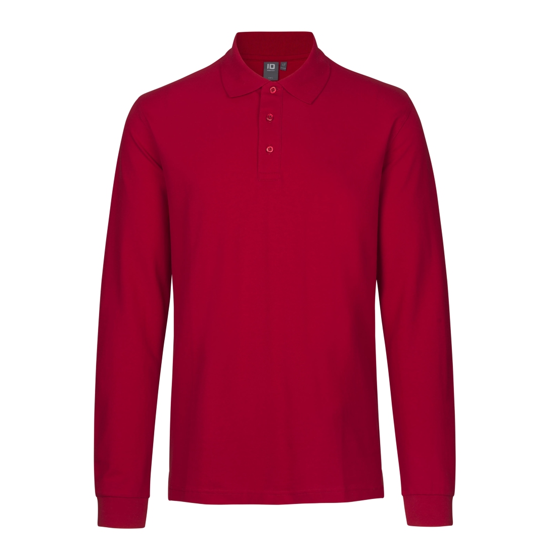 POLO SHIRT STRETCH LONG-SLEEVED RED