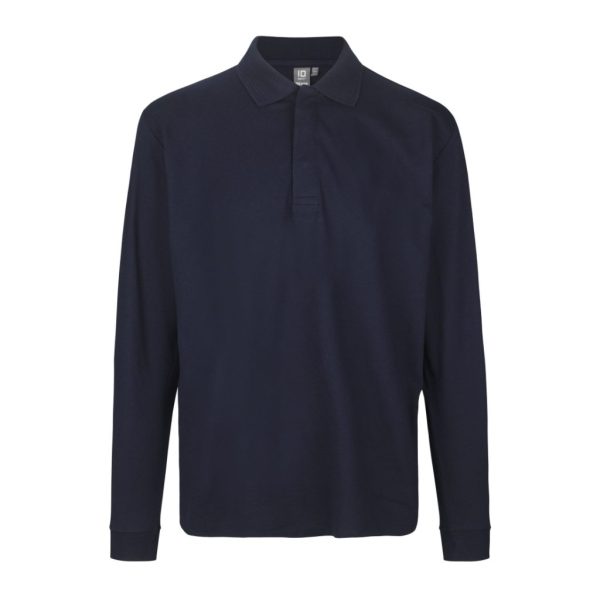 POLO SHIRT PRO WEAR LONG-SLEEVED PRESS STUD NAVY