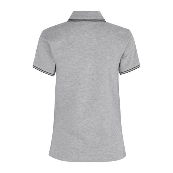 CONTRAST POLO SHIRT STRETCH GREY MELANGE W