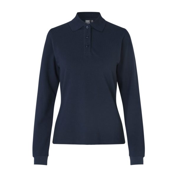 POLO SHIRT STRETCH LONG-SLEEVED NAVY W