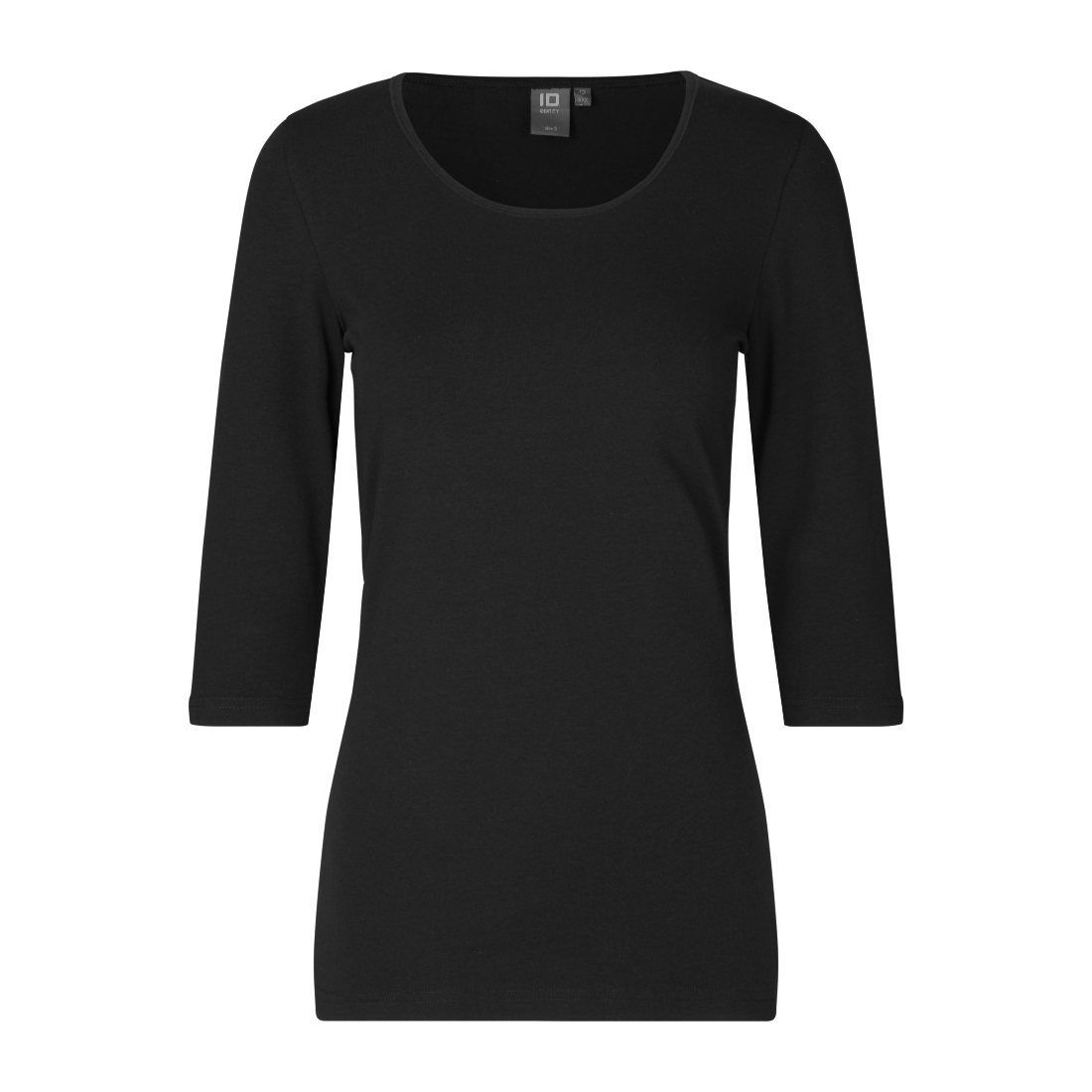 STRETCH T-SHIRT 3/4 SLEEVED BLACK W