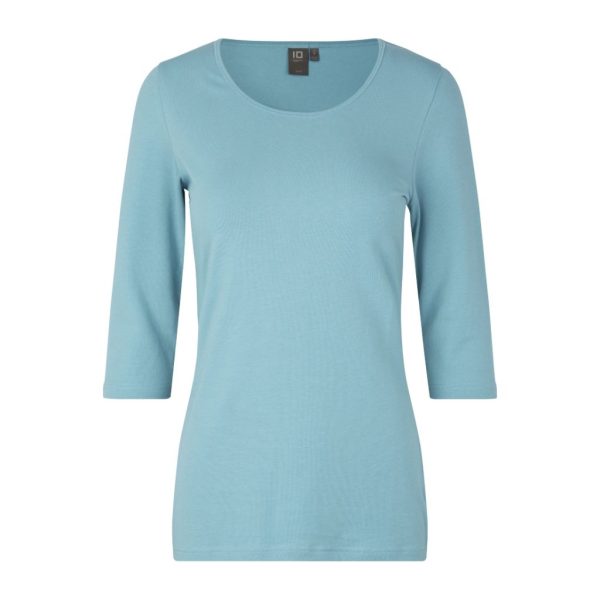 STRETCH T-SHIRT 3/4 SLEEVED DUSTY AQUA W