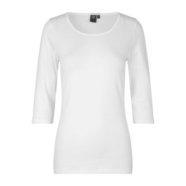 STRETCH T-SHIRT 3/4 SLEEVED WHITE W
