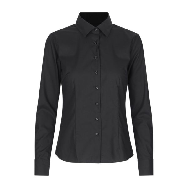 SEVEN SEAS FINE TWILL MODERN LONG-SLEEVED BLACK W