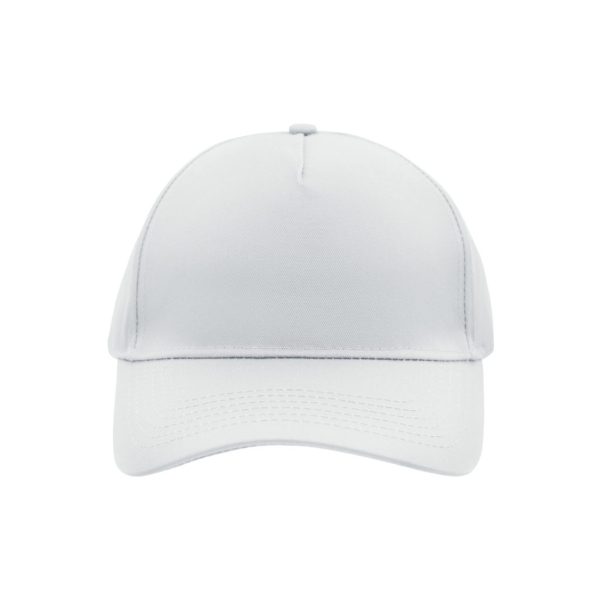 5 PANEL UNBRUSHED CAP WHITE